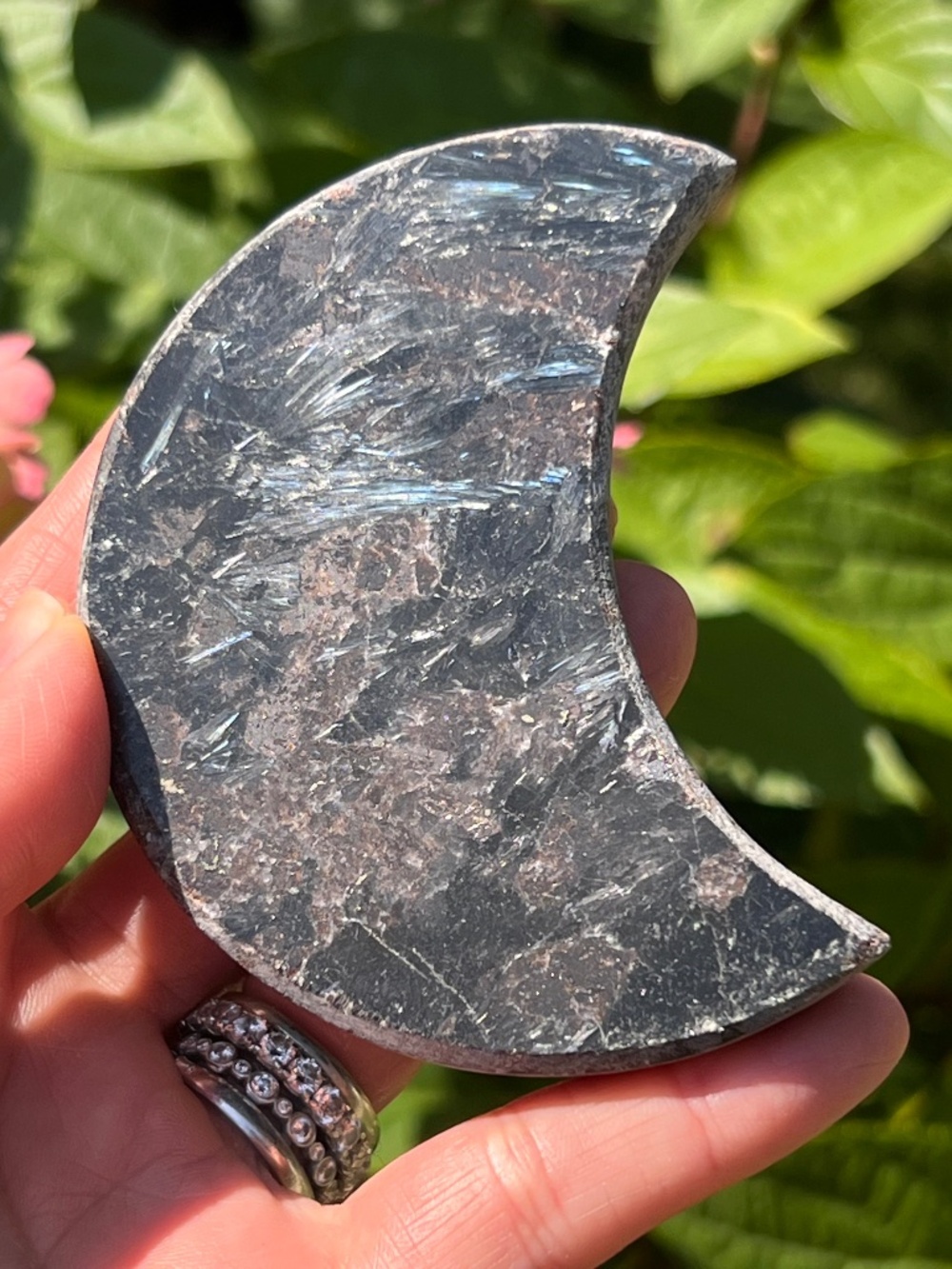 Astrophyllite (1) moon with stand | crystal